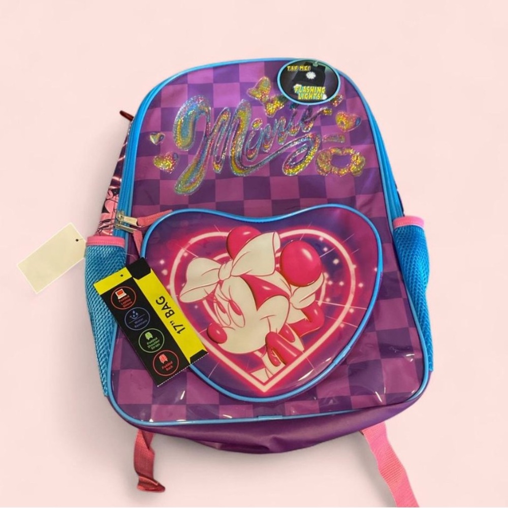 Disney Minnie Mouse Backpack - Purple and Blue